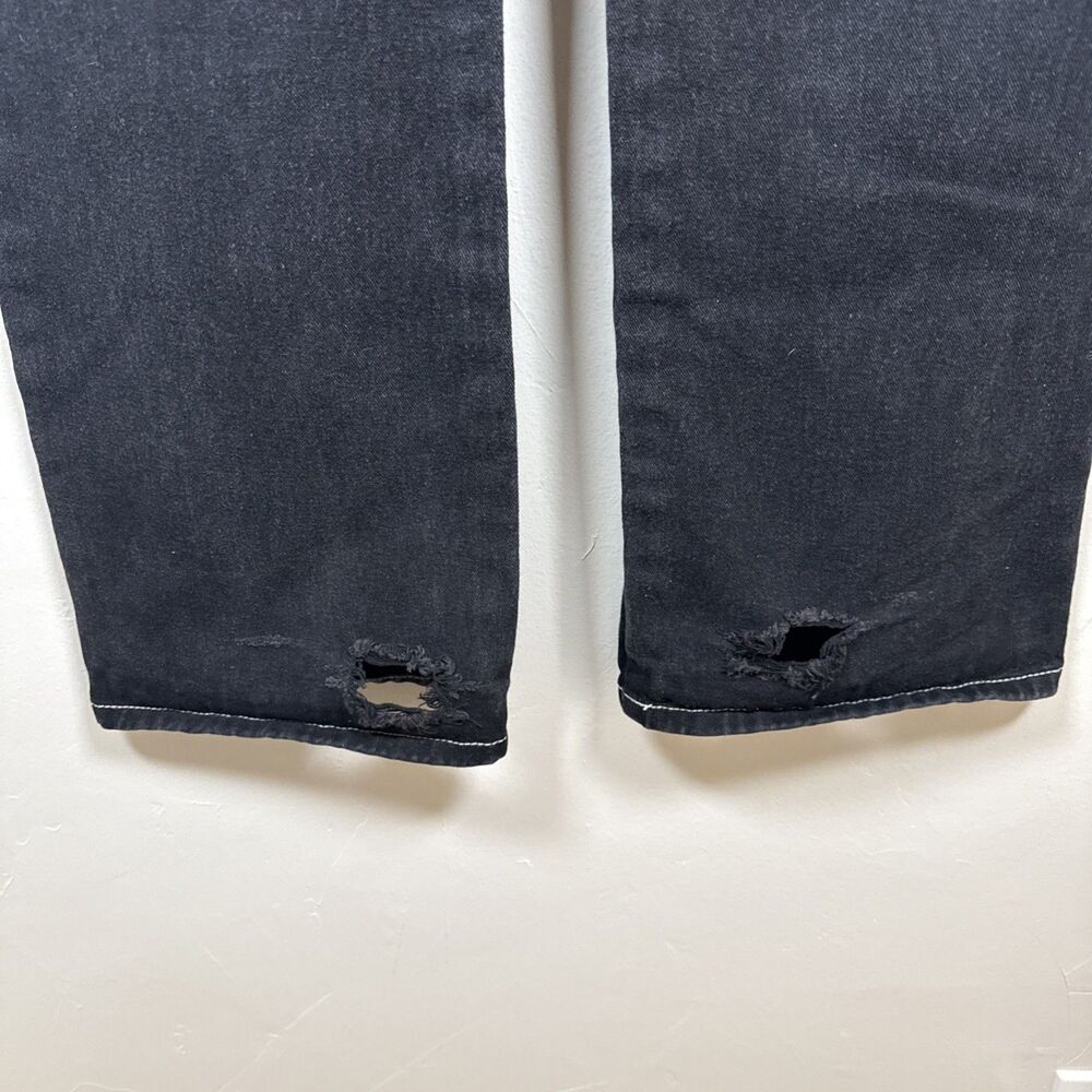 Romwe Grunge Punk Plus Letter & Skull Print Flap Pocket Side Cargo Pants Size 6 - Picture 6 of 12